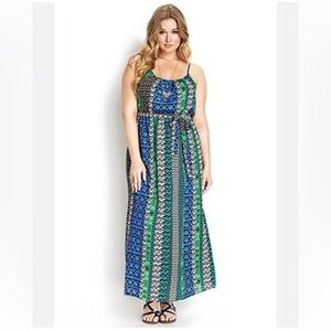 Forever 21 | Green & Blue Maxi Dress